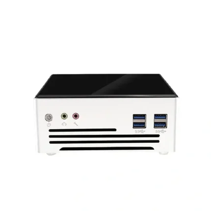 HG001 High-Performance Mini PC: Supports i9 Gen Core Processors, Dual DDR4 Slots, Dual Ethernet Ports + HDMI + DP 4K HD Output.